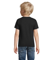 Camiseta de niño de punto liso con cuello redondo personalizable